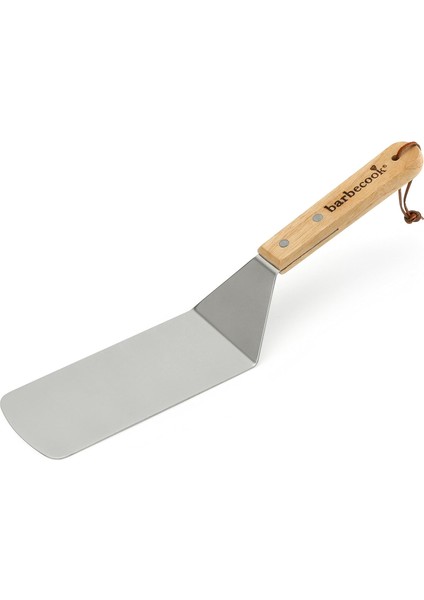 Ahşap Saplı Paslanmaz Çelik Balık Spatulası 37 cm