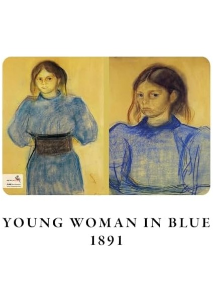 Anxiety Series - A5, Edward Munch 4'lü Defter Seti I, Çizgisiz, Toplam 256 Sayfa, Her Biri 64 Sayfa, Tel Dikiş, Esnek Kapak, Oval Kenar, Tuval Doku, 60 Gram, Sarı Krem Renk modelleri