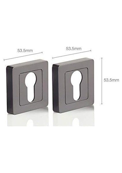 Siena Serisi 35-ZR-8X8-A002-WC-56-11 - Rozetli Wc Tip Kolu - Siyah Mat Kaplama - Parçalar Dahildir, Key Type