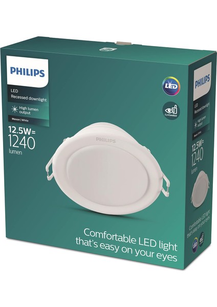 59464 Meson 125 12.5W 3000K Wh Gömme LED Spot