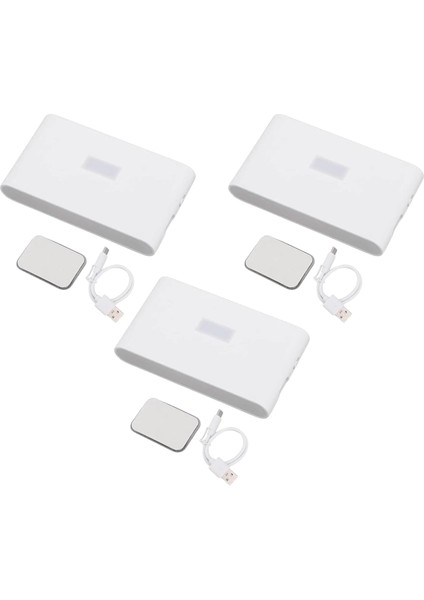 Yönlü Şarj Edilebilir Mıknatıslı Sensörlü LED Aplik 2700K Günışığı, On-Off ve Sensör Modu (3 Adet)