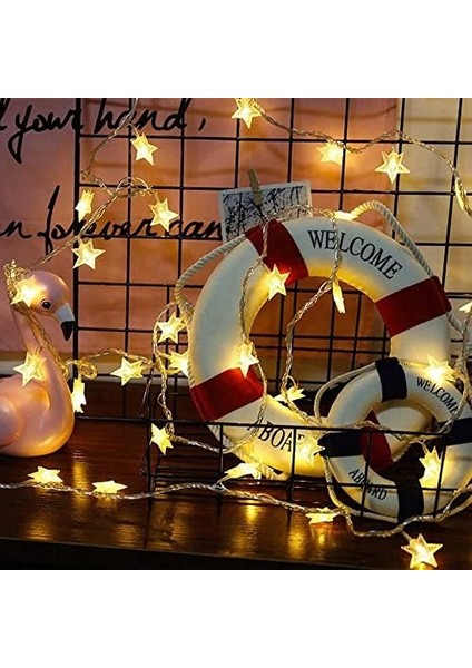 Gitti Dekoratif Yıldız LED Dizeleri 20'li 3 Metre Pilli LED Aydınlatma fiyatları