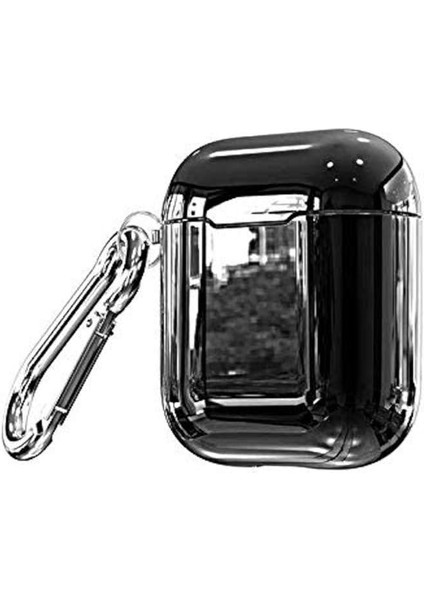 11267 Apple Airpods ile Uyumlu Kılıf Airbag 08 Silikon, Siyah