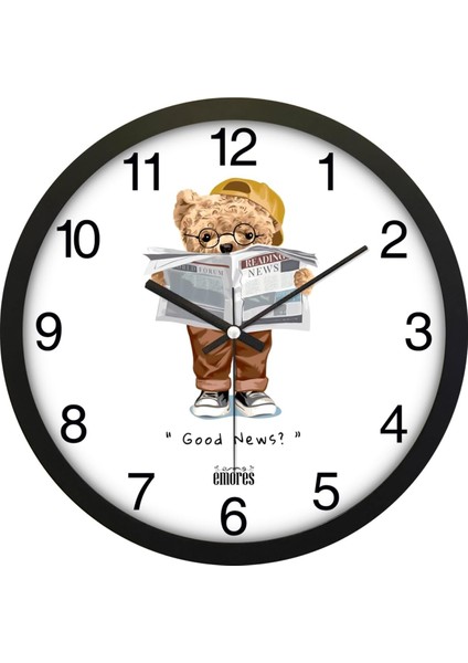 30 cm Gerçek Cam Sessiz Mekanizma Duvar Saati