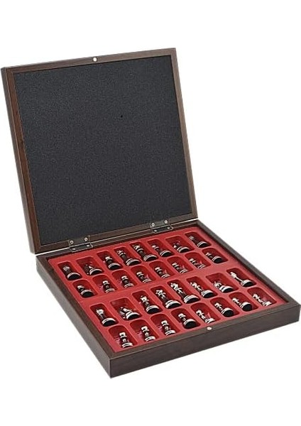 Orta Boy Metal Roma Satranç Takımı Antik ve Ceviz Desenli Sandıklı Mdf Tahtası (36 x 36 x 6 Cm.) fiyatları