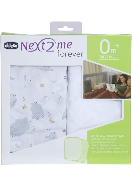 Crib N2M Forever Grey Sheep Çarşaf