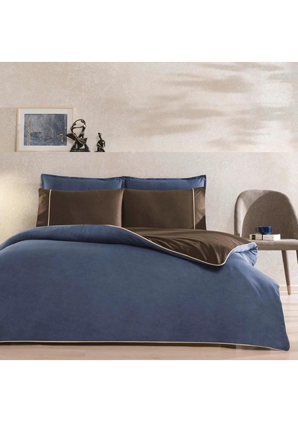 Pamuk Rıven Nevresim Takımı Lacivert Tek Kişilik