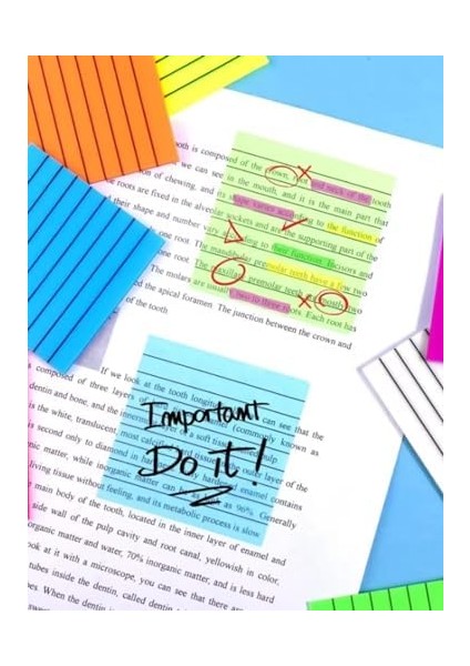 Şeffaf Renkli Yapışkanlı Not Kağıdı Çizgili Karenot (Pembe 5) fiyatları