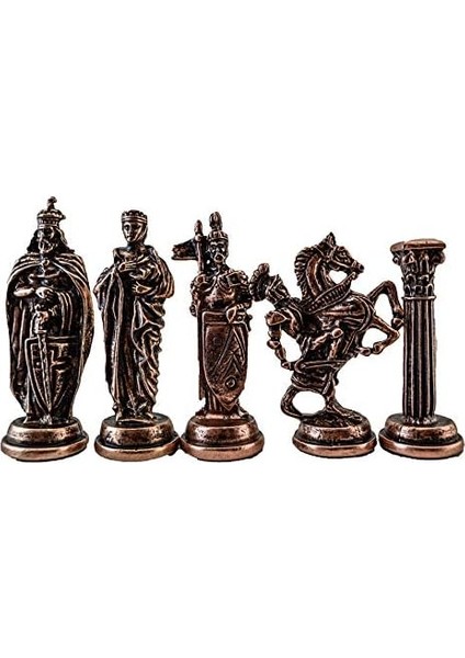 Büyük Boy Metal Osmanlı-Bizans Satranç Tk. Antik ve Mermer Desenli Sandıklı Mdf (36 x 36 Cm.) fiyatları