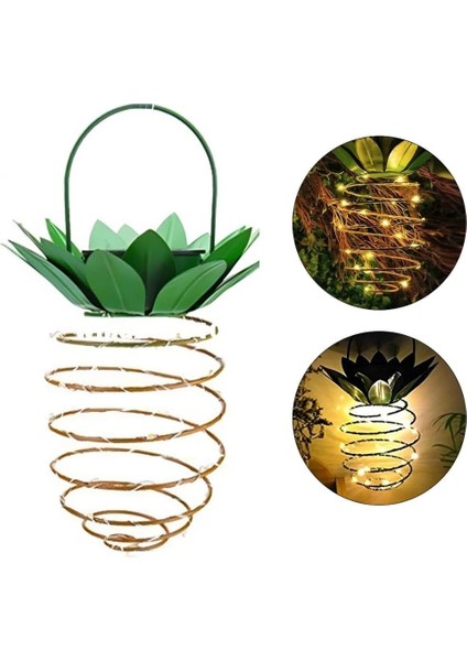 Solar Güneş Enerjili, 30 LED Ananas Bahçe Lambası, IP66 Su Geçirmez, Bahçe, Teras, Veranda, Yol, Ev, Balkon, Çit Aydınlatması, Asılabilir Peri LED Solar Bahçe Aydınlatması