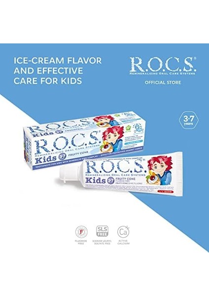 Kids 3-7 Yaş Florürsüz Diş Macunu Meyve Külahı Tadında (1 x 45 G) fiyatları