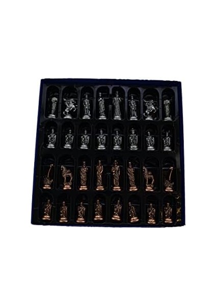 Orta Boy Metal Truva-Sparta Satranç Takımı Antik ve Mermer Desenli Sandıklı Mdf Tahtası (36 x 36 x 6 Cm.) fiyatları