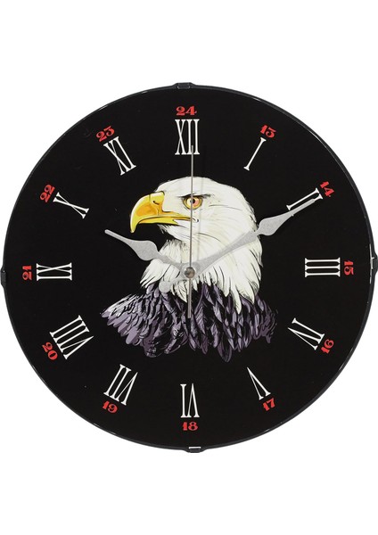 25 cm Dekoratif Plastik Cam Bombeli Taraftar Duvar Saati