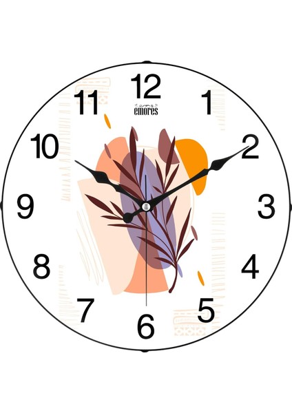 36 cm Gerçek Cam Sessiz Mekanizma Duvar Saati