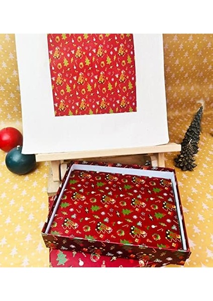 Özel Bez Çantalı ve Kutulu Kırmızı Yılbaşı Seti modelleri