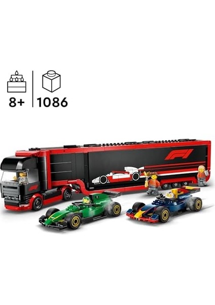 City RB20 ve AMR24 F1 Arabalı F1 Kamyonu 60445-8 Yaş ve Üzeri Çocuklar Için Yarış Arabalı Yaratıcı Oyuncak Yapım Seti Doğum Günü Hediyesi (1086 Parça) fiyatları