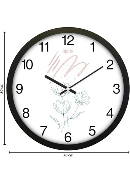30 cm Gerçek Cam Sessiz Mekanizma Duvar Saati modelleri