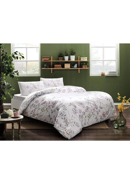 Happy Days Ranforce Julianne Çiçek DESENLI Pamuk Nevresim Takımı, Pembe, Tek Kişilik (Nevresim: 160 x 220 cm /çarşaf: 180 x 260 cm /yastık Kılıfı: 50 x 70 cm )