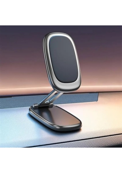 360 Derece Dönebilen Alaşımlı Metal Katlanabilir Mıknatıslı Magnetik Masaüstü ve Araç Içi Cam ve Göğüse Yapışabilen Kutu Içerişindeki Metal Aparatlar Ile Beraber Telefon Tutucusu ve Telefon Standı 033