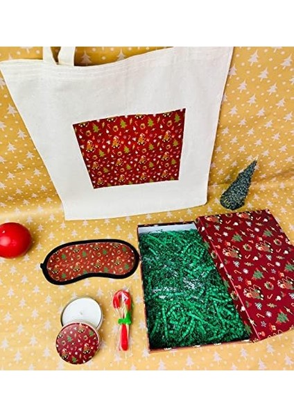 Özel Bez Çantalı ve Kutulu Baston Şekerli Kırmızı Yılbaşı Seti fiyatları