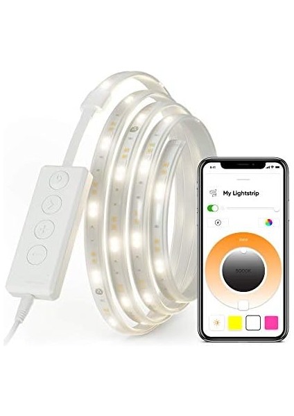 Essentials Lightstrip Starter Kit, 2 M Smart Rgbw LED Şerit - Thread & Bluetooth 16 Milyon Renkli LED Şerit, Müzik ve Ekran Senkronizasyonu, Google Home Apple ile Çalışır, Dekorasyon ve Oyun