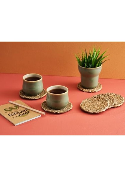 Ahşap Hasır Bardak Altlığı 6 Adet fiyatları