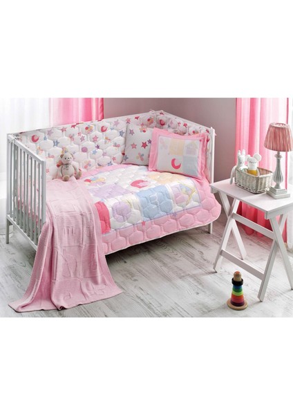 Daisy Yıldız Desenli Akrilik - Pamuk - Polyester Bebek Battaniyeli Uyku Seti, Çok Renkli, Bebek