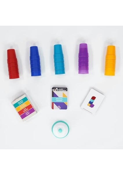 Zeka Renkli Bardakları Zeka ve Akıl Oyunu 3+ Yaş 5 Oyuncu modelleri