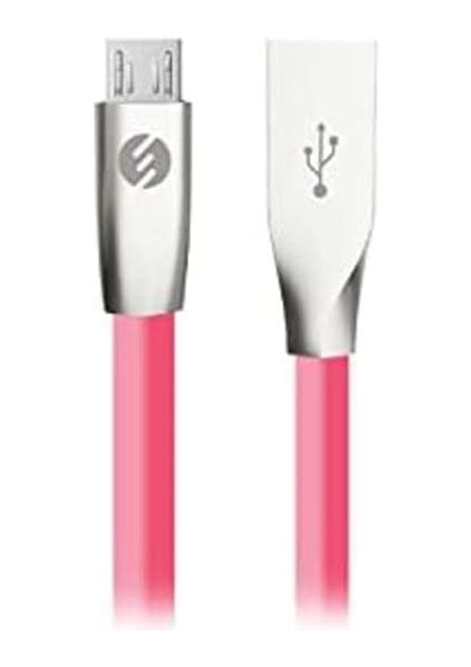 SW-C505 1m 2A USB To Micro USB Pembe Şarj Kablosu