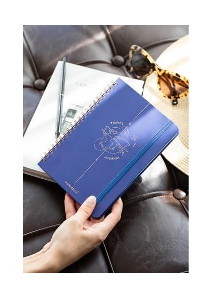 12,5 x 18 cm Spiralli Sert Kapak Lastikli Seyahat Defteri - Lacivert modelleri