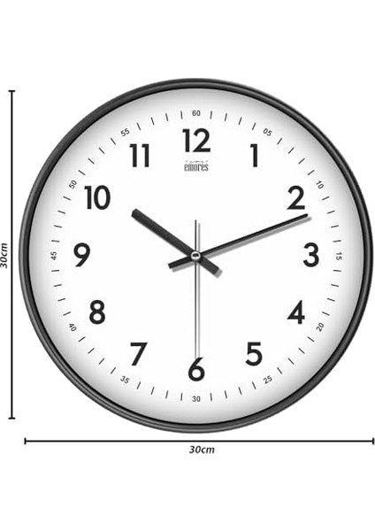 30 cm Akar Saniye Sessiz Mekanizma Duvar Saati fiyatları