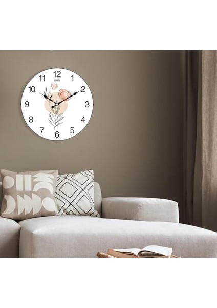 36 cm Gerçek Cam Sessiz Mekanizma Duvar Saati fiyatları