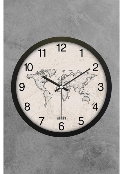 30 cm Gerçek Cam Sessiz Mekanizma Duvar Saati