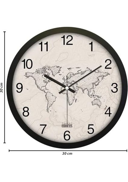 30 cm Gerçek Cam Sessiz Mekanizma Duvar Saati modelleri