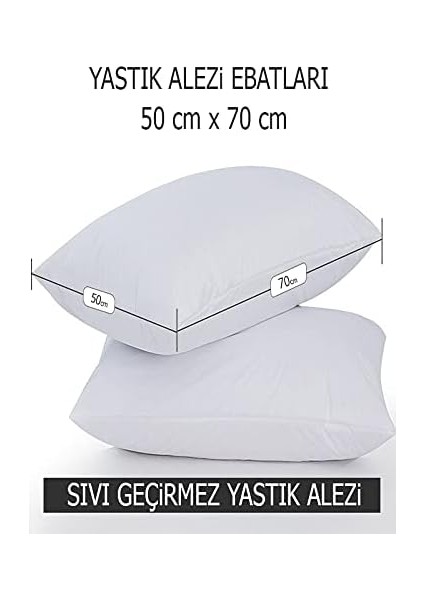 Sıvı Geçirmez Yastık Alezi 2'li Pamuklu Fermuarlı Yastık Koruyucu Yastık Kılıfı fiyatları