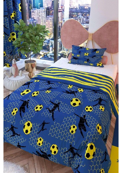 Taraftarlar Çift Taraflı Çocuk Nevresim Takımı Pamuklu S-L