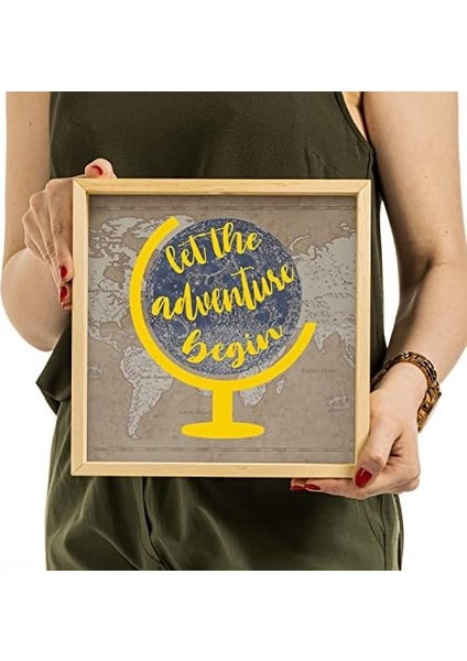 The Adventure Begin Tasarımlı Ahşap Kumbara fiyatları