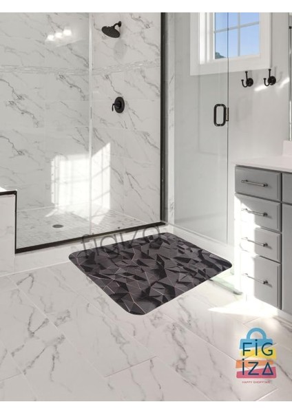 Banyo Paspası Süper Su Emici Kaymaz Tabanlı Paspas Lavabo Paspası (60 * 40 cm ) modelleri