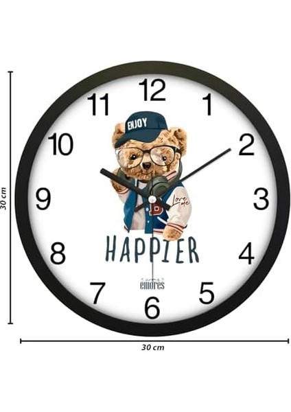 30 cm Gerçek Cam Sessiz Mekanizma Duvar Saati modelleri