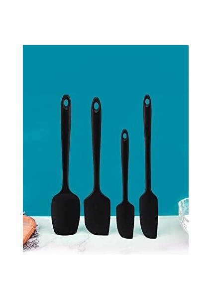 Osteris Isıya Dayanıklı Yanmaz Yapışmaz Silikon Spatula Seti 4 Parça Siyah fiyatları