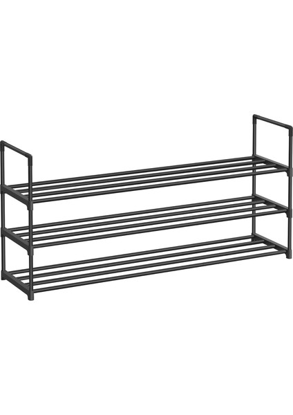 3 Katlı Ayakkabı Rafı, Ayakkabı Saklama Düzenleyici, Metal Saklama Rafı, 15 Ila 18 Çift Ayakkabıya Uygun, Istiflenebilir Ayakkabı Rafı, Koridor, Oturma Odası, Yatak Odası İçin, 30 x 116 x 55