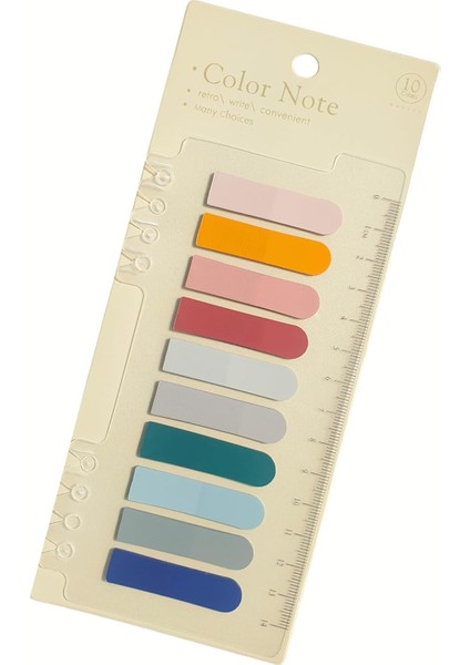 Şeffaf Renkli Yapışkanlı Not Kağıdı Oval Etiket (Altın Çağ)