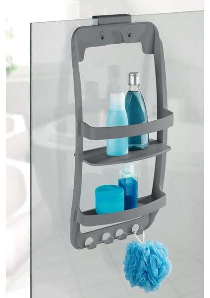 Plastik Banyo Rafı (Gri)