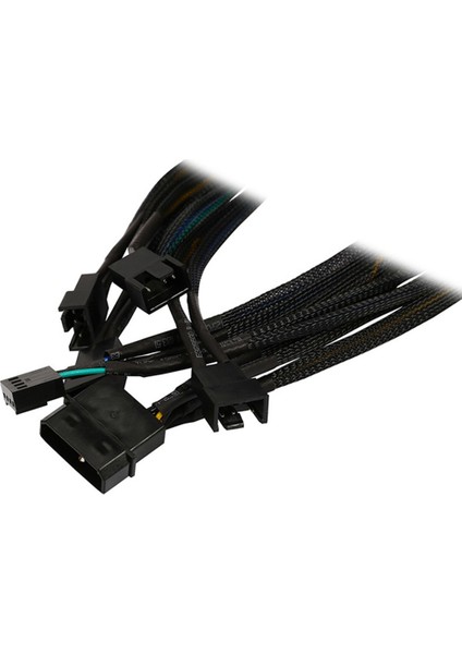 Siyah Net Kollu Ide Molex - 4 x 4-Pins Pwm Cpu Kasa Soğutma Fanı Splitter Hub Güç Adaptörü Kablosu, 1x4 (Yurt Dışından)