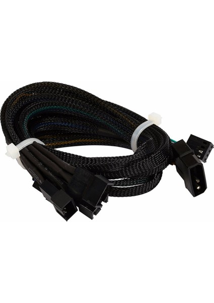Siyah Net Kollu Ide Molex - 4 x 4-Pins Pwm Cpu Kasa Soğutma Fanı Splitter Hub Güç Adaptörü Kablosu, 1x4 (Yurt Dışından)