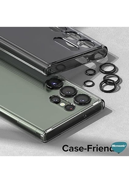 Samsung Galaxy S23 Ultra Tekli Kamera Lens Koruma Camı Siyah