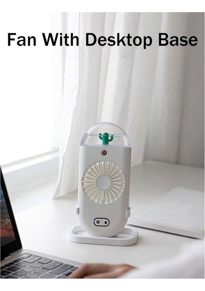 Taşınabilir El Misting Fan, Dış Mekan Beyaz Için Şarj Edilebilir Kişisel Bay Pille Çalışan Mist Fan (Yurt Dışından)