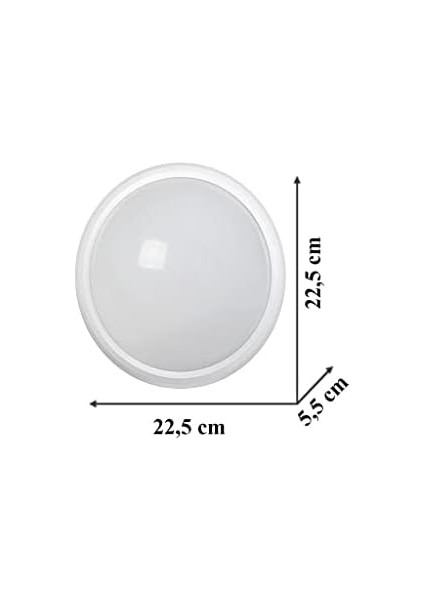 20W Ledli Glop Armatür 6400K Beyaz - Sıva Üstü Tavan Balkon Armatür modelleri