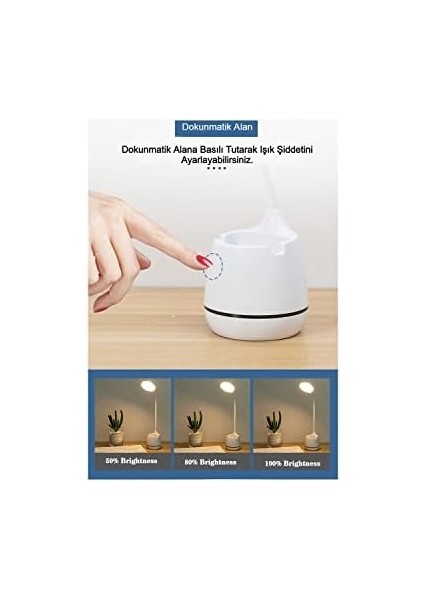 Telefon Tutuculu Masa Lambası, 360° Esnek Okuma Lambası, 3 Parlaklık, 3 Renk Sıcaklığı, USB Şarj Edilebilir Pil, Göz Koruması, 24 LED Kıskaçlı Lamba, Yatak Çalışma Masası Lambası fiyatları