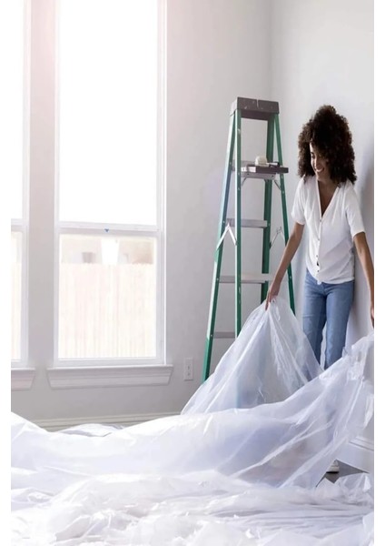 Home Hışır Örtü: Boya ve Badana İçin Koruma Koruyucu Naylon, Dayanıklı ve Geniş Kapsamlı Kaplama (20 M2)